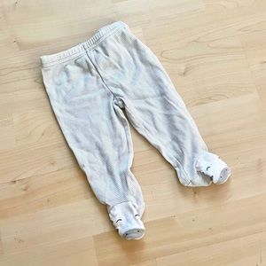 Child of Mine Cow Farm Animal Striped Leggings Footie PJ Pajama Bottoms